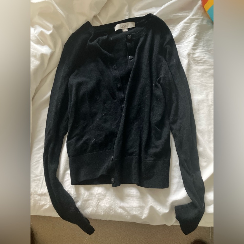 LOFT Black Women's Cardigan Sweater